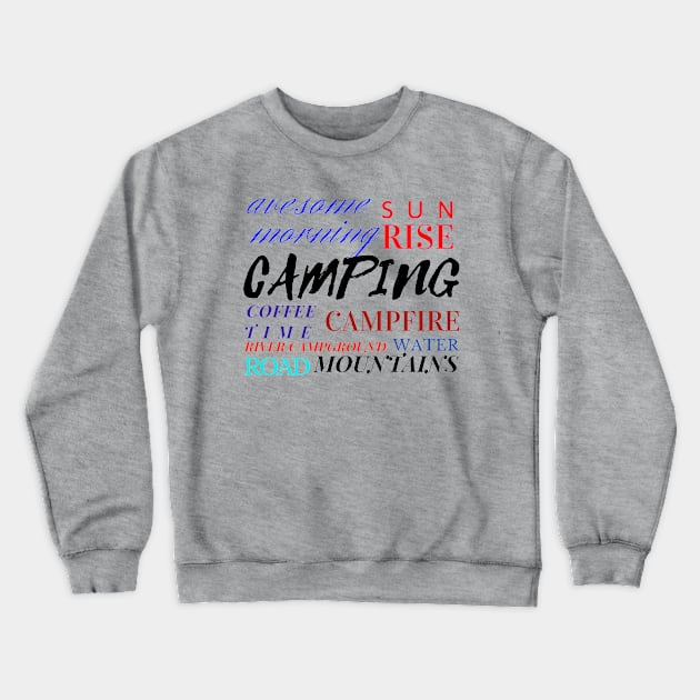 Camping Time Crewneck Sweatshirt by YellowSplash